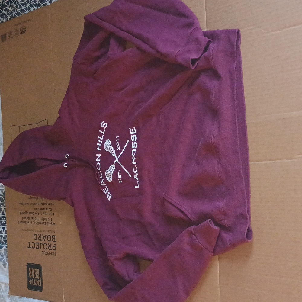 Teen Wolf TV Show Beacon Hills Lacrosse Dunbar 9 Hoodie Men's L.